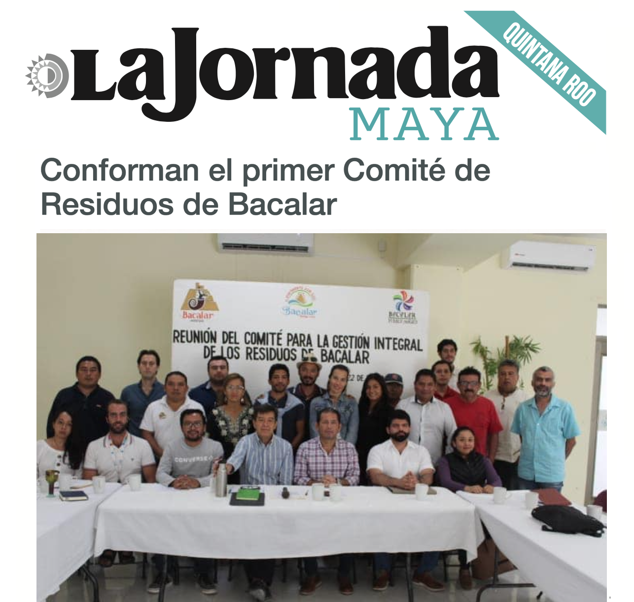 La Jornada: Colectivos ciudadanos conforman comité y programa municipal de residuos en Bacalar